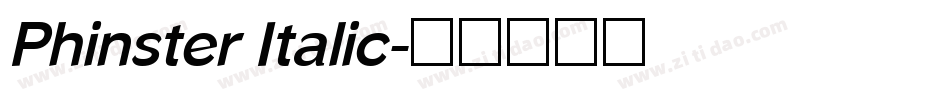 Phinster Italic字体转换